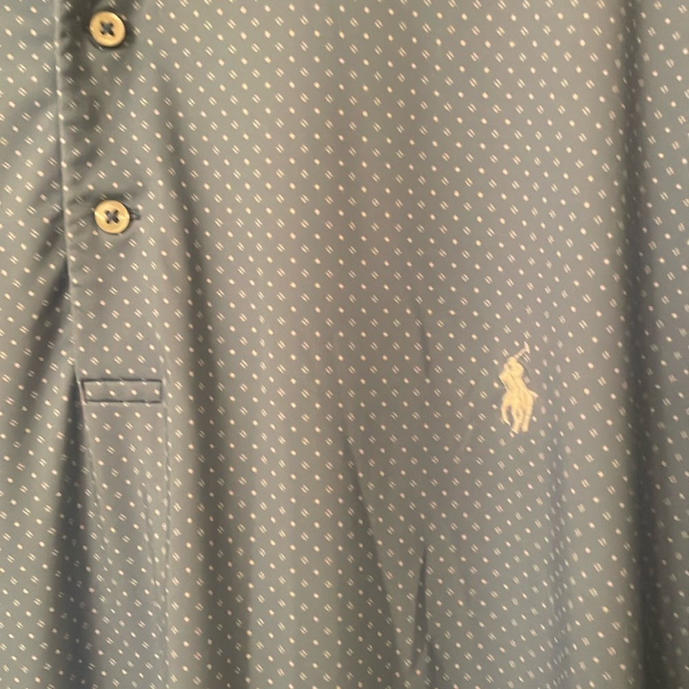 polo Ralph Lauren Men's Blue patterned Polo golf dri fit Shirt 4XLT - Picture 2 of 7
